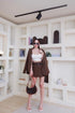 SIRINNN Solid Color Blazer With Skirts And Belt Set